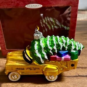 Hallmark • 2000 • 1955 Murray Dump Truck • Blown Glass • Ornament • W/ Box